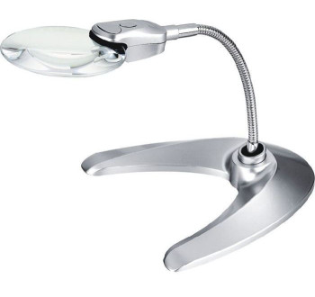 Stolní lupa s podstavcem, 110mm, napájení 3x LR54, bifokální