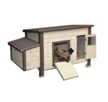 Vyhřívaný dřevěný kurník MALAGA, 1460 x 740 x 820 MM