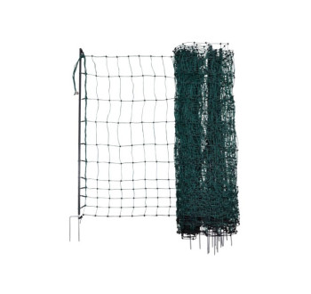Síť premium nevodivá pro drůbež 106 cm, 2 hroty, 50 m, zelená