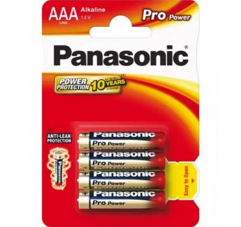 Baterie AAA (R03) alkalická PANASONIC Pro Power 4BP