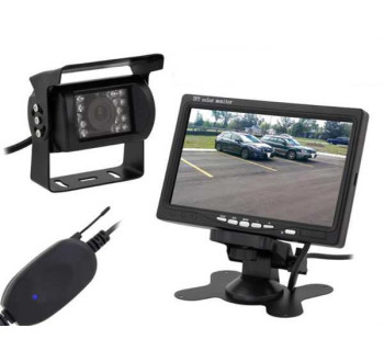 Bezdrátová couvací kamera s monitorem LCD 7”, funkční, pruh v obraze