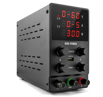 Laboratorní zdroj Nice-Power SPS605 0-60V/0-5A černý