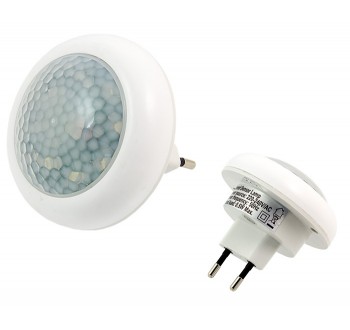 HARMONY noční LED světlo s detektorem pohybu, senzorem soumraku, 230V, 0,5 W