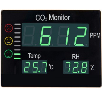 Detektor oxidu uhličitého CO2 s alarmem Hutermann ALARM CO2-2008 s měřením teploty