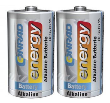 Alkalická baterie Conrad Energy, typ D, 2 ks