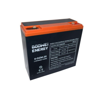 Trakční olověný akumulátor 12V 24Ah GOOWEI ENERGY 6-DZM-20 Pb