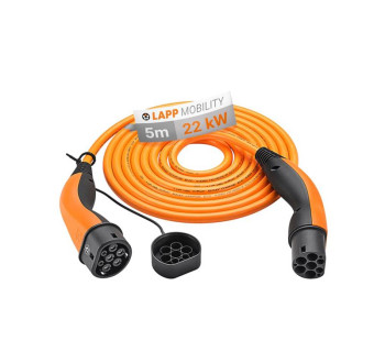 Kabel nabíjecí Helix LAPP 61798 typ 2 22kW 32A 3 fáze 5m pro elektromobily