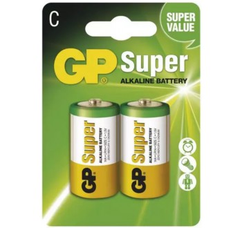 Baterie C (R14) alkalická GP Super Alkaline 2ks