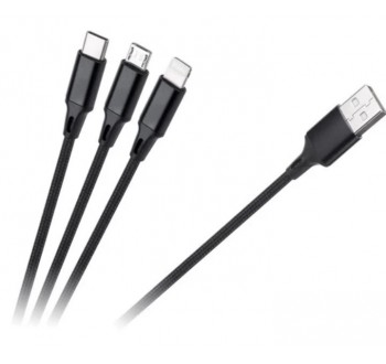 Kabel REBEL USB 3v1 1m