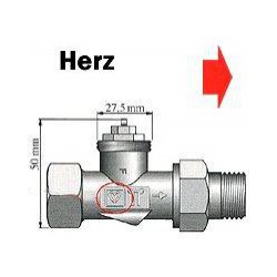Mosazný adaptér termostatického ventilu Herz 700100 vhodný pro topné těleso Herz, M28 x 1,5