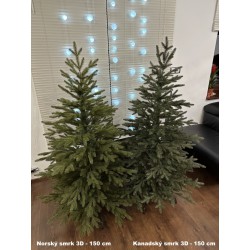 Umělý vánoční stromek - 3D jehličí - Smrk Kanadský 130 cm PE