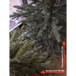 Umělý vánoční stromek - 3D jehličí - Smrk Kanadský 150 cm PE