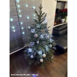 Umělý vánoční stromek - 3D jehličí - Smrk Norský 150 cm PE