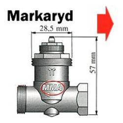 mosazný adaptér termostatického ventilu Markaryd 700107 vhodný pro topné těleso Markaryd, M28 x 1,5