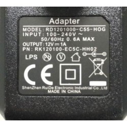Napáječ, síťový adaptér RD1201000, 12V/1A spínaný, koncovka 5,5x2,5mm