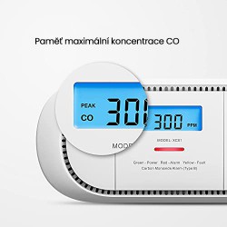 Detektor oxidu uhelnatého (CO) s LCD displejem, X-SENSE model XC01