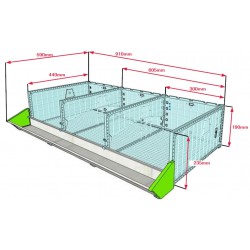 Klec pro křepelky CIMUKA BYK-03-1K 98 x 62 x 59 cm