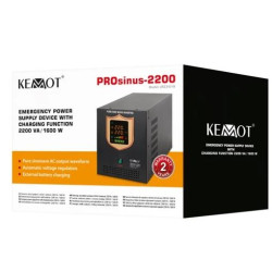 Zdroj záložní KEMOT PROsinus-2200 1600W 12V Black