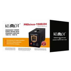 Zdroj záložní KEMOT PROsinus-1500/24 ​​1050W 24V Black
