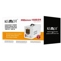 Zdroj záložní KEMOT PROsinus-1500/24 ​​1050W 24V White