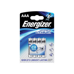 Baterie lithiová AAA R03 1,5V ENERGIZER Ultimate, 1250 mAh, 4ks / blistr