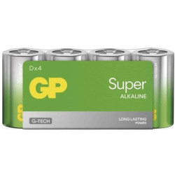 Baterie D (R20) alkalická GP Super 4ks