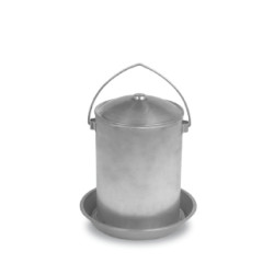 Napájecí kbelík pro drůbež, kovový, 7 litrů - GAUN 12052