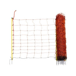 Síť pro elektrický ohradník pro ovce KERBL OVINET 108 cm x 50 m / 2 hroty, oranžová