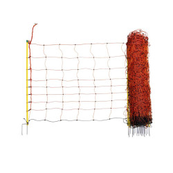 Síť pro elektrický ohradník pro ovce KERBL OVINET 90 cm x 50 m / 2 hroty, oranžová