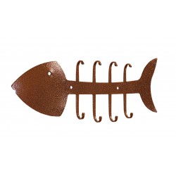 HARMONY věšák na klíče ve tvaru snědené ryby (290 x 120 mm) CU