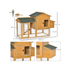 kurnik pro slepice pawhut d51 191 10