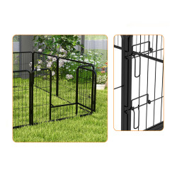 4128 2 vybeh pro psy a dalsi zvirata pawhut d06 107v02bk 8 panelu 80x60 cm