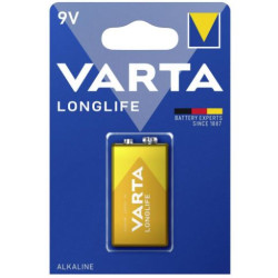 Alkalická baterie Varta Longlife, 9 V, 25,5 mm, 1 ks