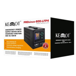 Zdroj záložní KEMOT PROsinus-800-LFP4 12V 230V 800VA 500W