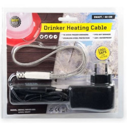 Vyhřívací topný kabel 12 V / 6W s adaptérem, nerezové opletení
