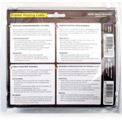 Vyhřívací topný kabel 12 V / 6W s adaptérem, nerezové opletení