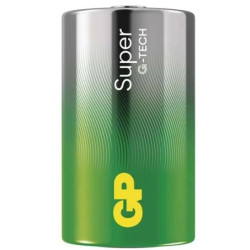 Baterie D (R20) alkalická GP Super 2ks (fólie)