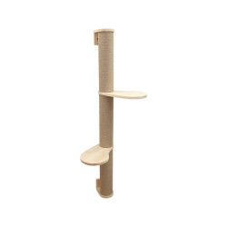 Škrábadlo s dřevěnými odpočívadly pro kočky KERBL 80917 TIMBER, délka 127 cm, s jutou