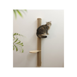 Skrabadlo s drevenymi odpocivadly pro kocky kerbl 80917 timber delka 127 cm s jutou 2