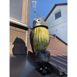Plašič ptáků Sova - 3D maketa, 40 cm, kotvení na hřeben, rotující hlava 360 °