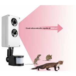 Vodotěsný ultrazvukový plašič na kuny, myši a potkany DRAGON ULTRASONIC E250