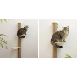 Škrábadlo s dřevěnými odpočívadly pro kočky KERBL 80917 TIMBER, délka 127 cm, s jutou