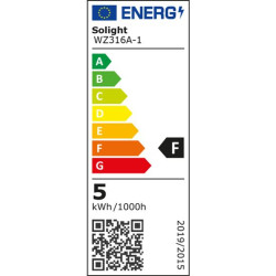 Solight LED žárovka, bodová , 5W, GU10, 3000K, 400lm, bílá