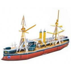 3D puzzle skládačka Obrněná loď  - fregata z 19. století Dingyuan