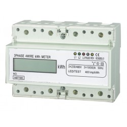Elektroměr na DIN lištu třífázový digitální měřič spotřeby wattmetr Hutermann HT-353D