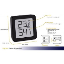 TFA Dostmann 30.5051.01 teploměr a vlhkoměr černá