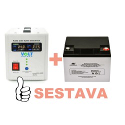 VSelektro Záložní zdroj 500W, sinusPRO-800E + AKU 40Ah