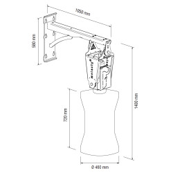 Drbadlo, automatický rotační kartáč pro dobytek Melasty 3761-B  (220V, 0.18KW)