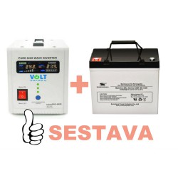 VSelektro Záložní zdroj 500W, sinusPRO-800E + AKU 55Ah