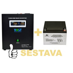 VSelektro Záložní zdroj 300W, sinusPRO-500W + AKU 24Ah